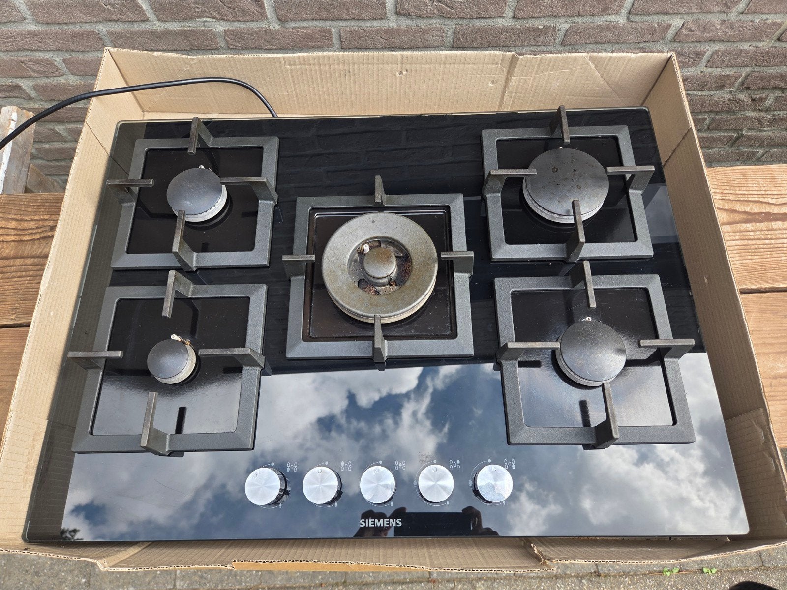 Gasvuur inbouw Siemens EP716QB21E - 70 cm, Elektronische apparatuur, Kookplaten, Ophalen, Inbouw