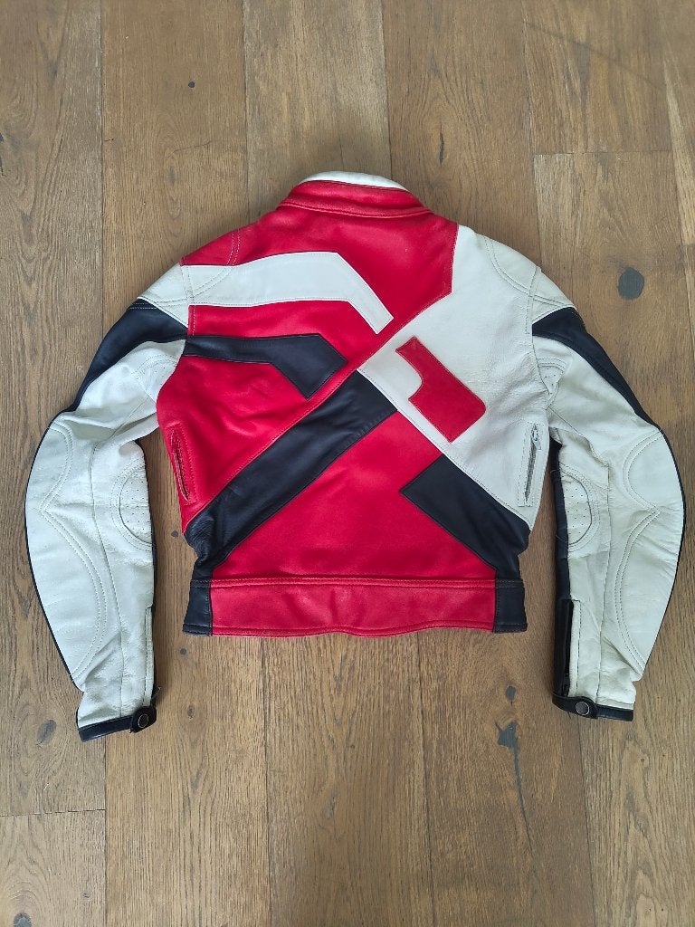 Vintage Lookwell Leather Racing Jacket, Motoren, Verzenden, Dames, Jas | leer, Lookwell