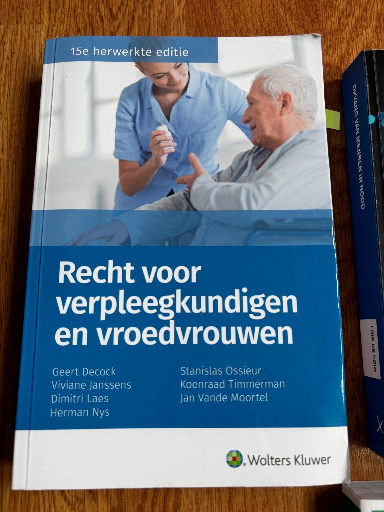 Handboek recht voor verpleegkundigen en vroedvrouwen, Hoger Onderwijs, Ophalen of Verzenden, Alpha, Wolters & Kluwers