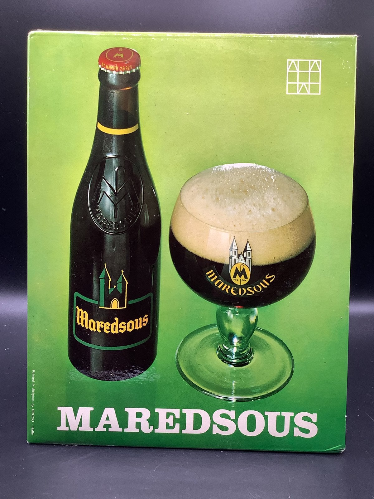 Ancienne plaque bière de Maredsous, Enlèvement ou Envoi, Comme neuf