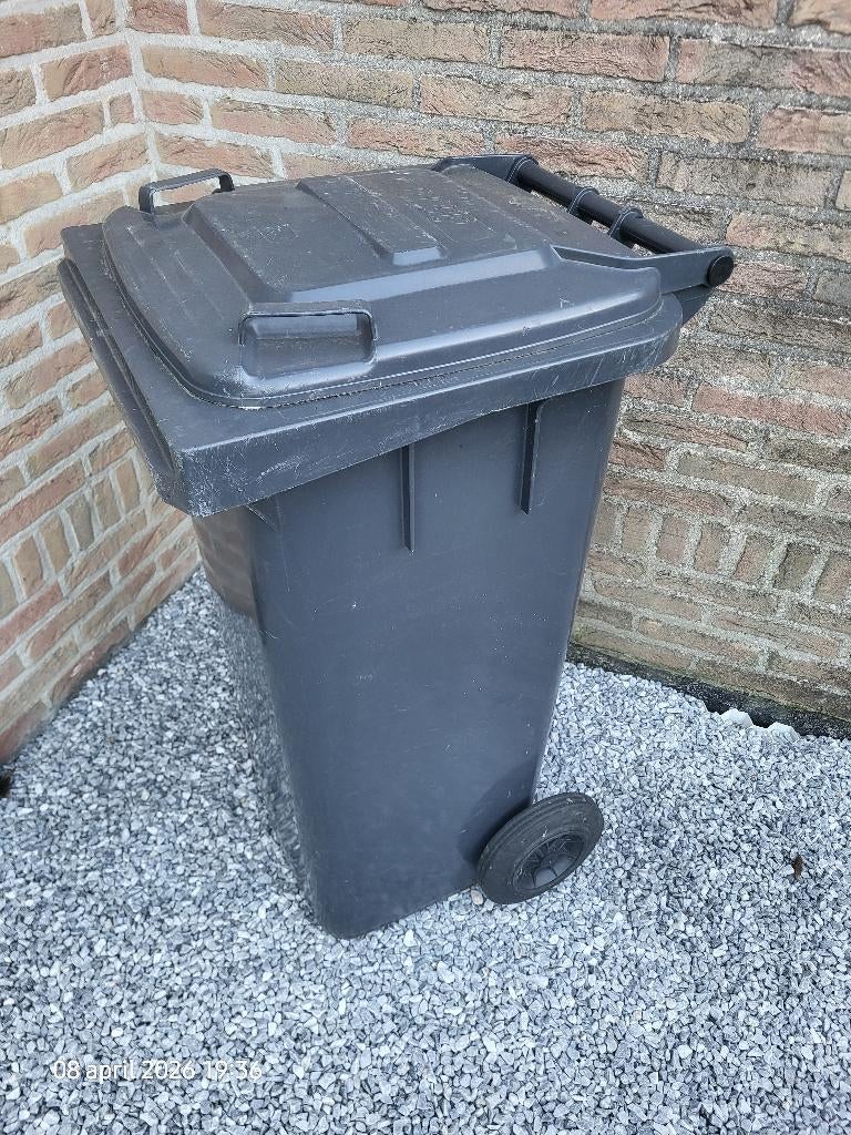 Verrijdbare afvalcontainer 120L – in goede staat, Doe-het-zelf en Bouw, Containers, Ophalen