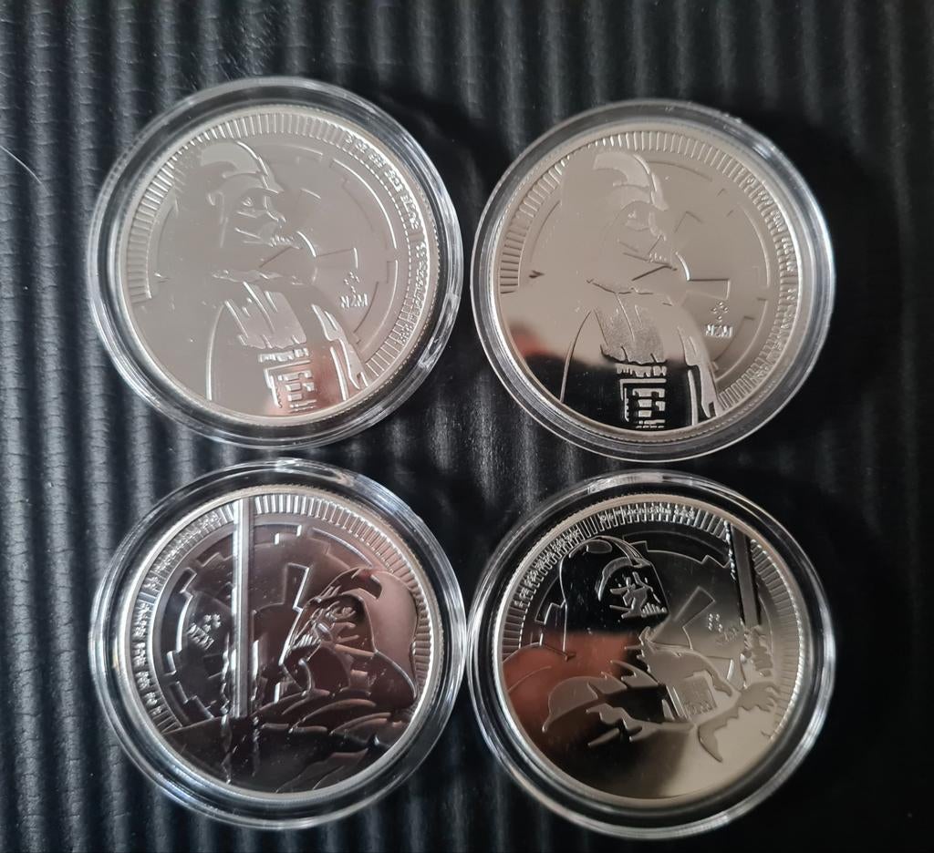 3x Darth Vader zilver munten, Enlèvement ou Envoi, Argent