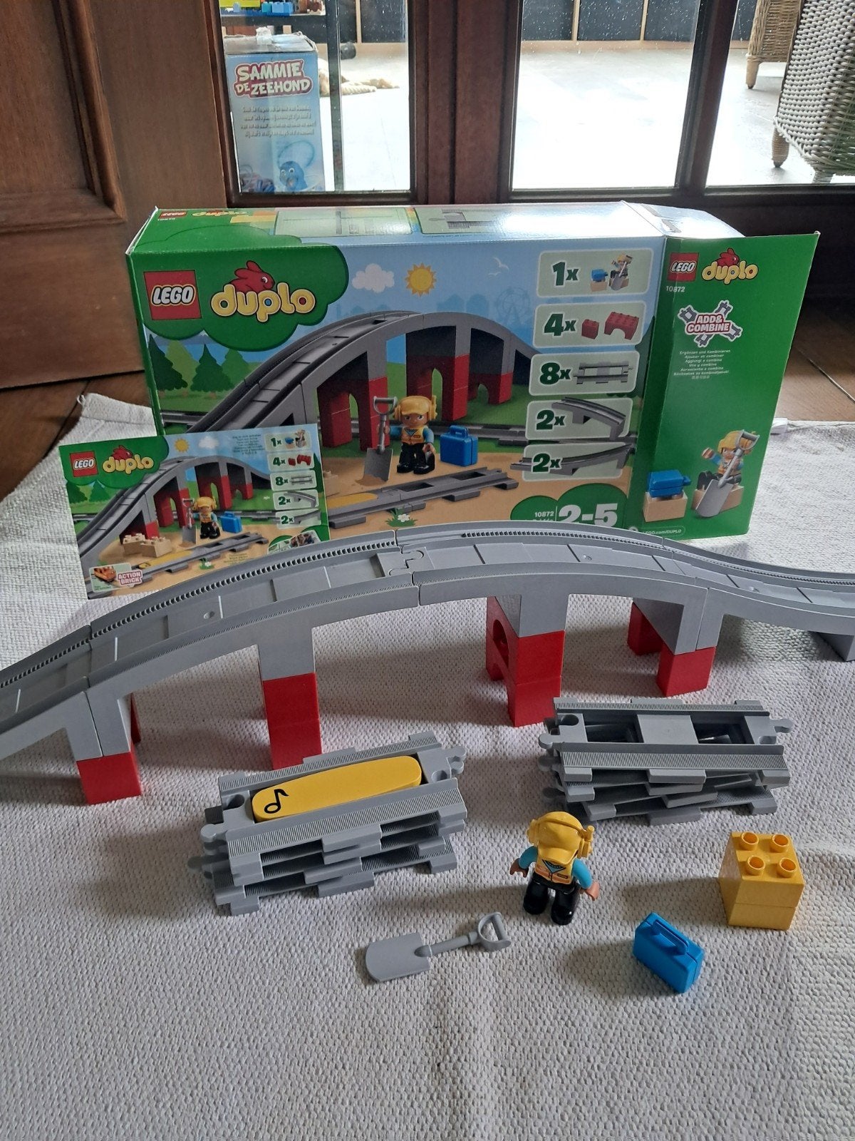 duplo treinsporen en brug, Kinderen en Baby's, Ophalen of Verzenden, Zo goed als nieuw, Overige merken