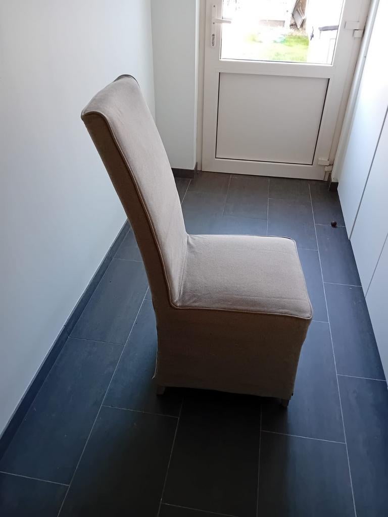 Eetkamerstoelen (4 stuks), taupe kleur, Enlèvement, Tissus