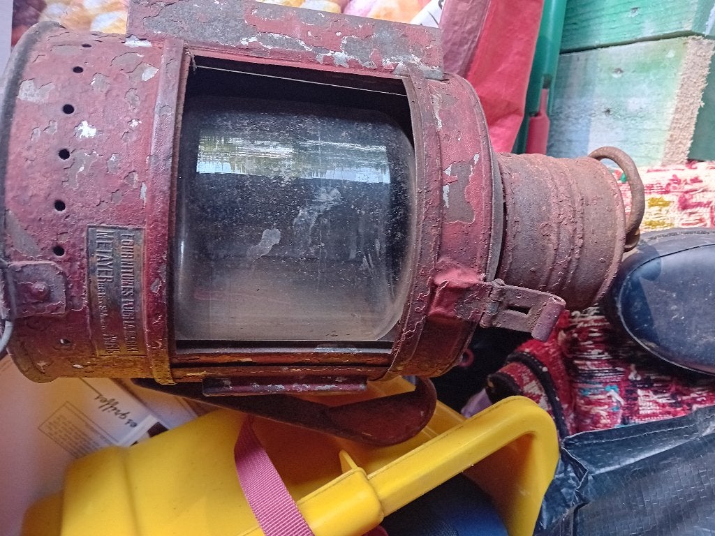 Ancienne  lampe de navigation, Antiquités & Art, Enlèvement ou Envoi
