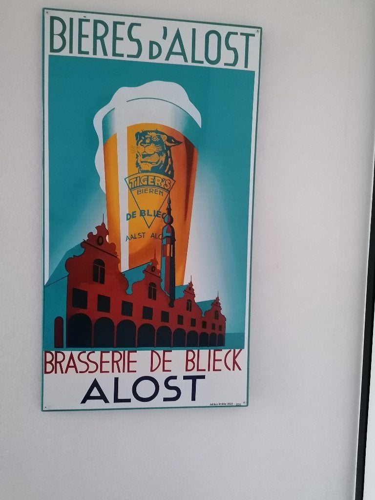 Emaille bord  De Blieck Alost, Verzamelen, Ophalen, Nieuw, Reclamebord