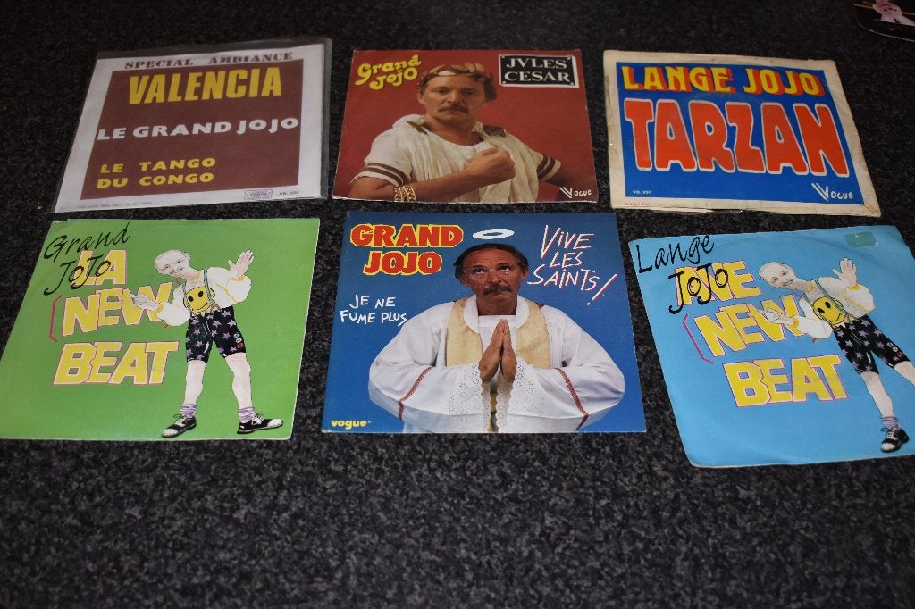 45t vinylsingels van Lange JOJO, (alias Le Grand-Jojo), Cd's en Dvd's, Vinyl | Nederlandstalig, Zo goed als nieuw, Levenslied of Smartlap