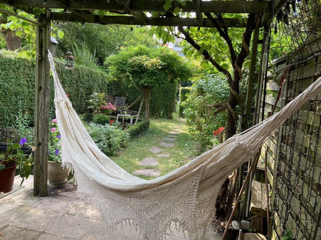 Hamac brésilien en coton bio, Jardin & Terrasse, Hamacs, Enlèvement, Comme neuf, Une personne