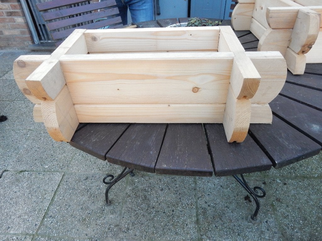 nr.6 - Twee houten bloembakken (voor tuinhuis), Tuin en Terras, Ophalen, Nieuw, Hout, Balkon