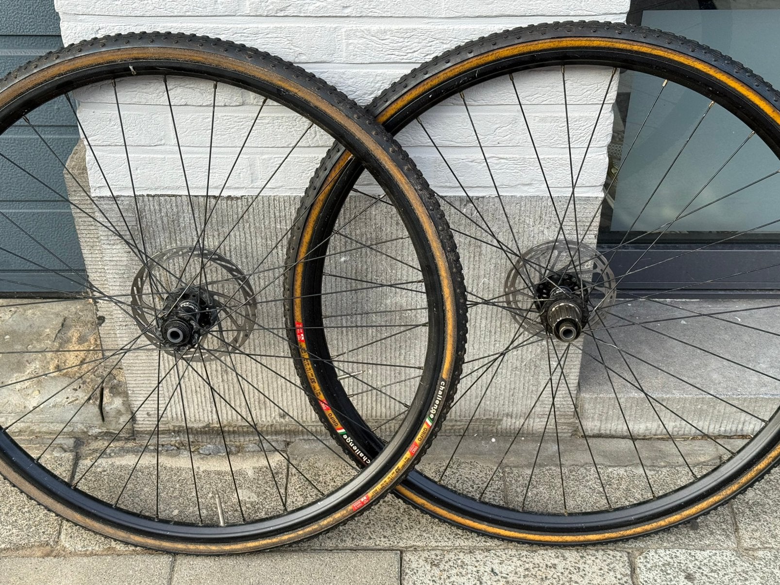 Koers of cyclocross Wielset, Fietsen en Brommers, Fietsonderdelen, Gebruikt, Gravelbike, Aluminium, Ophalen