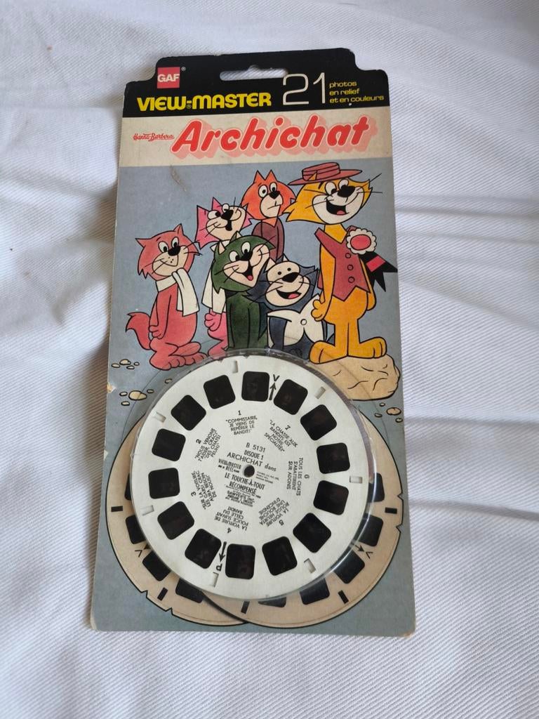 Viewmaster View-Master Set Top Cats Archichat Hanna Barbera, Ophalen of Verzenden