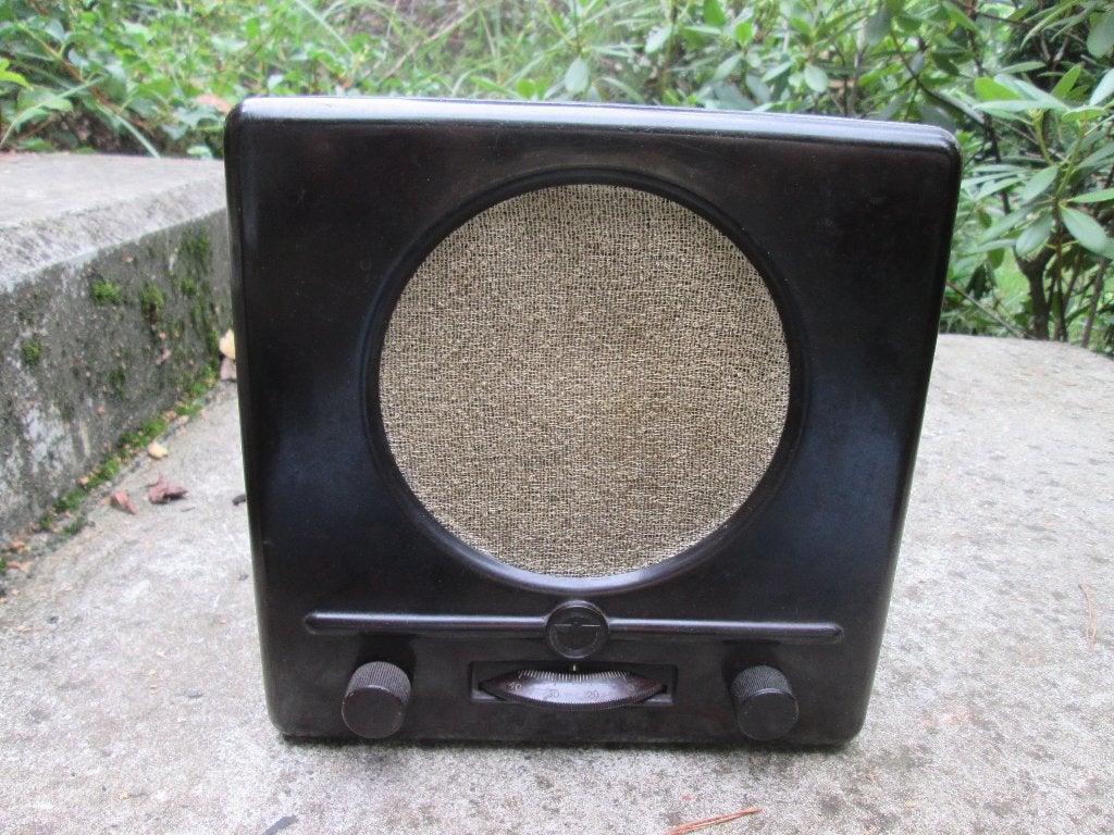 Duitse VE radio kleinempfanger met achterplaat, Verzamelen, Militaria | Algemeen, Ophalen of Verzenden