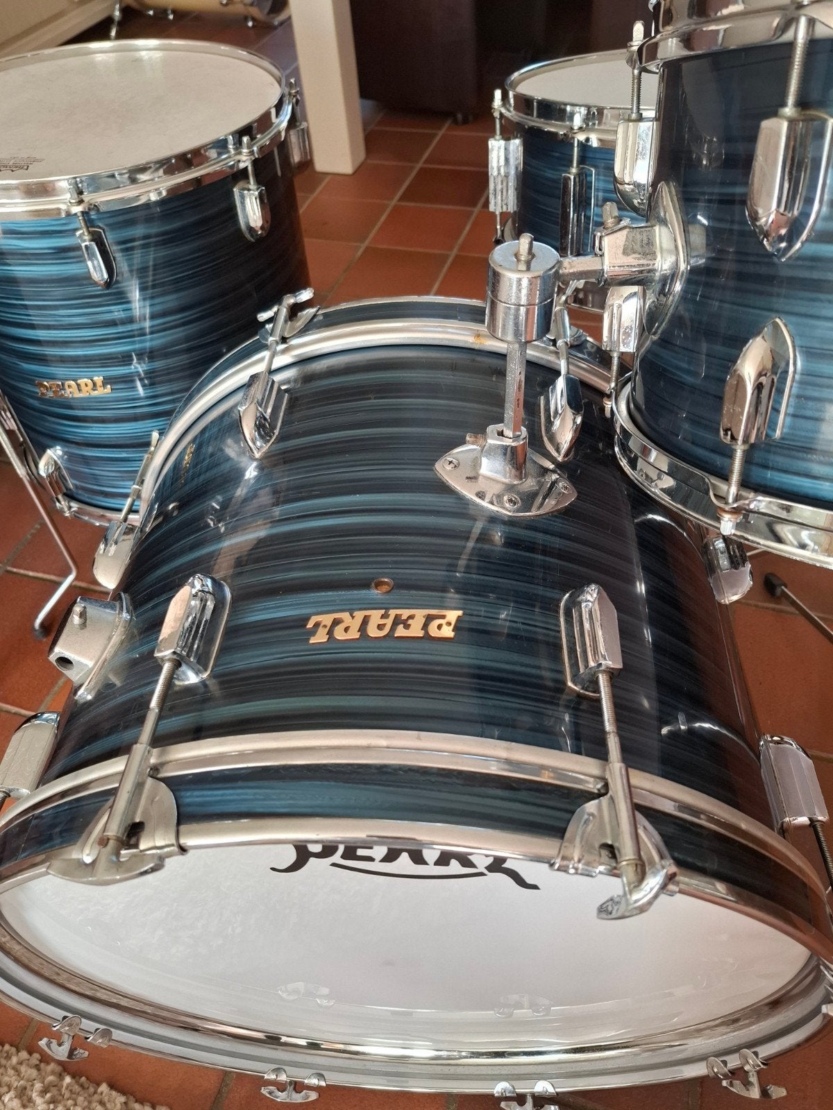 70's vintage Pearl president drumstel + originele hardware, Muziek en Instrumenten, Ophalen, Zo goed als nieuw, Drums of Percussie
