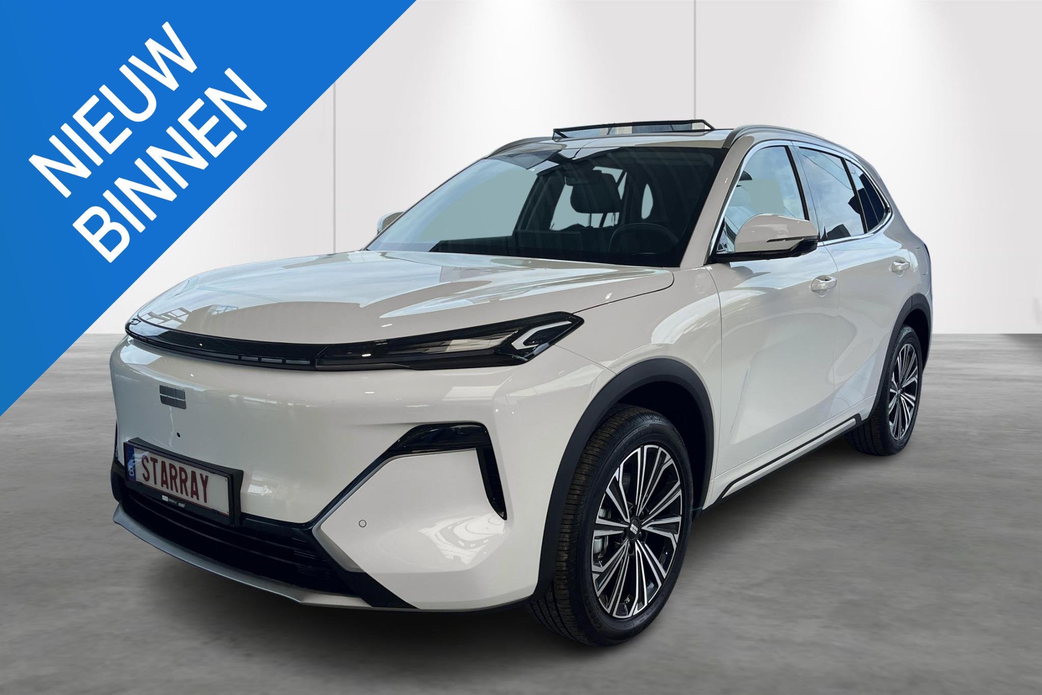 GEELY Starray EM-I 1.5 EM-i PHEV Max+ 29,8kWh 8 JAAR of 200., Auto's, Lane Keeping Assist, Stof, 4 cilinders, Wit