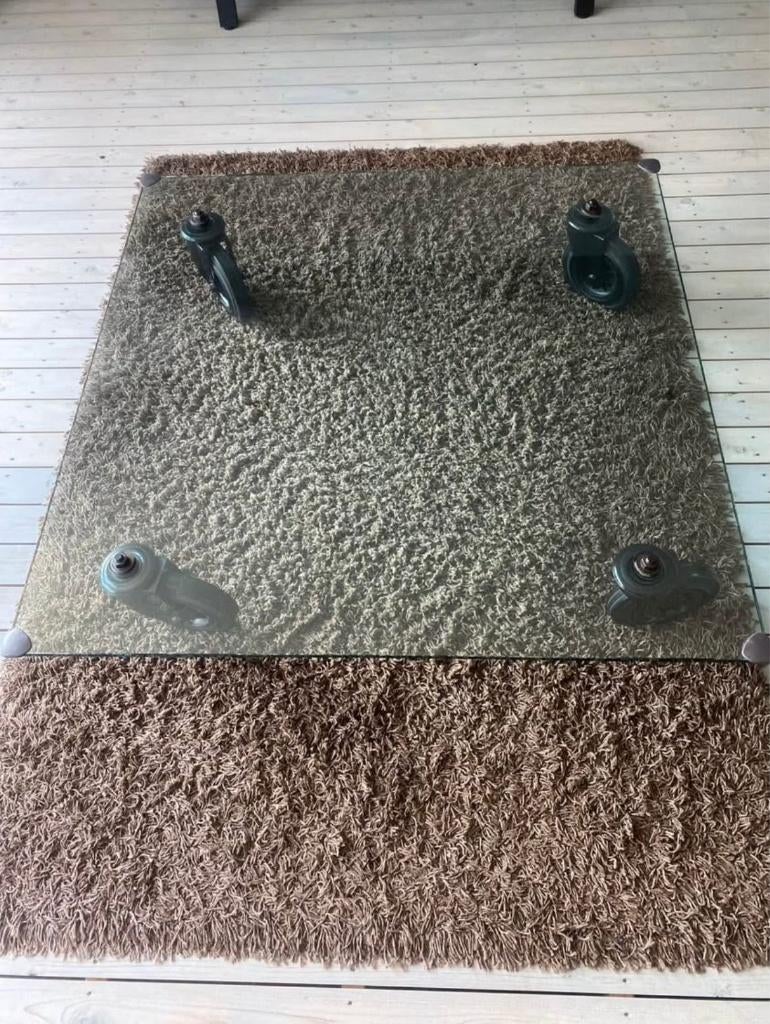 Vintage salontafel door Gae Aulenti voor Fontana Arte, 1980, Huis en Inrichting, Ophalen, Gebruikt, Vierkant, Glas