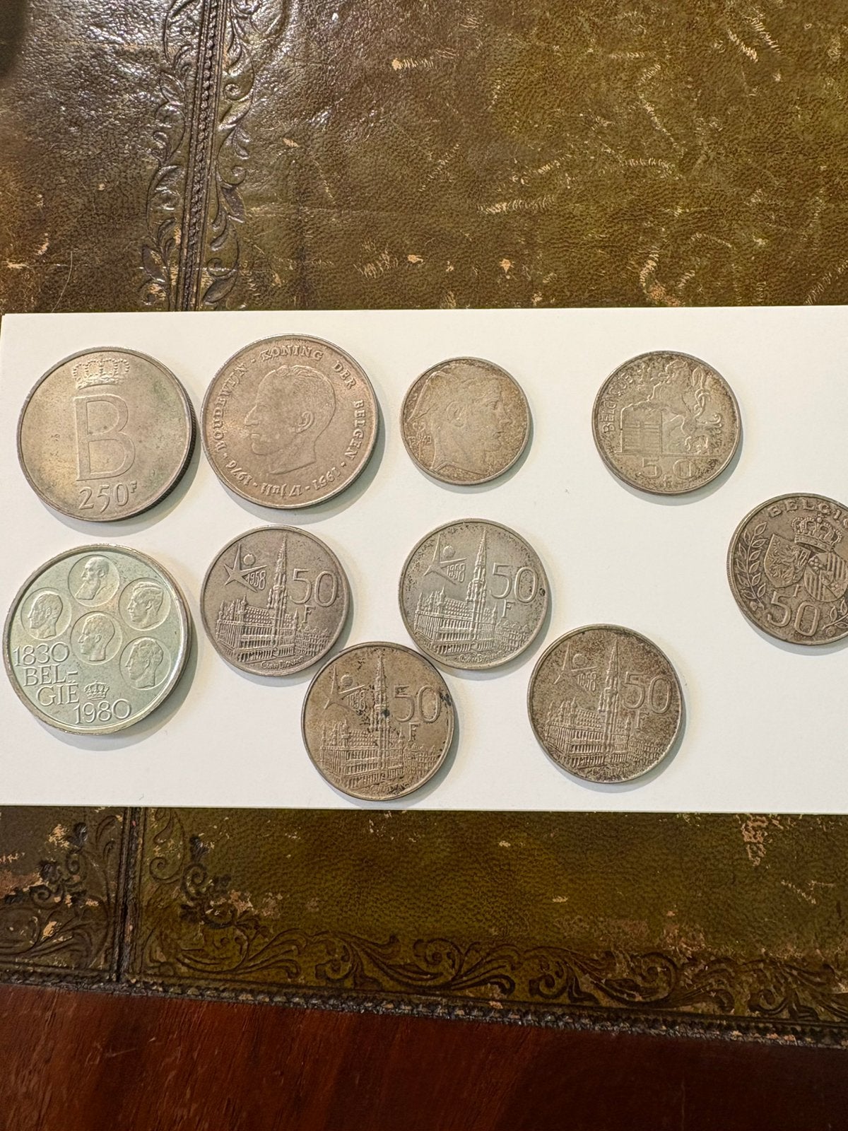 10 zilveren belgische munten, Postzegels en Munten, Ophalen of Verzenden