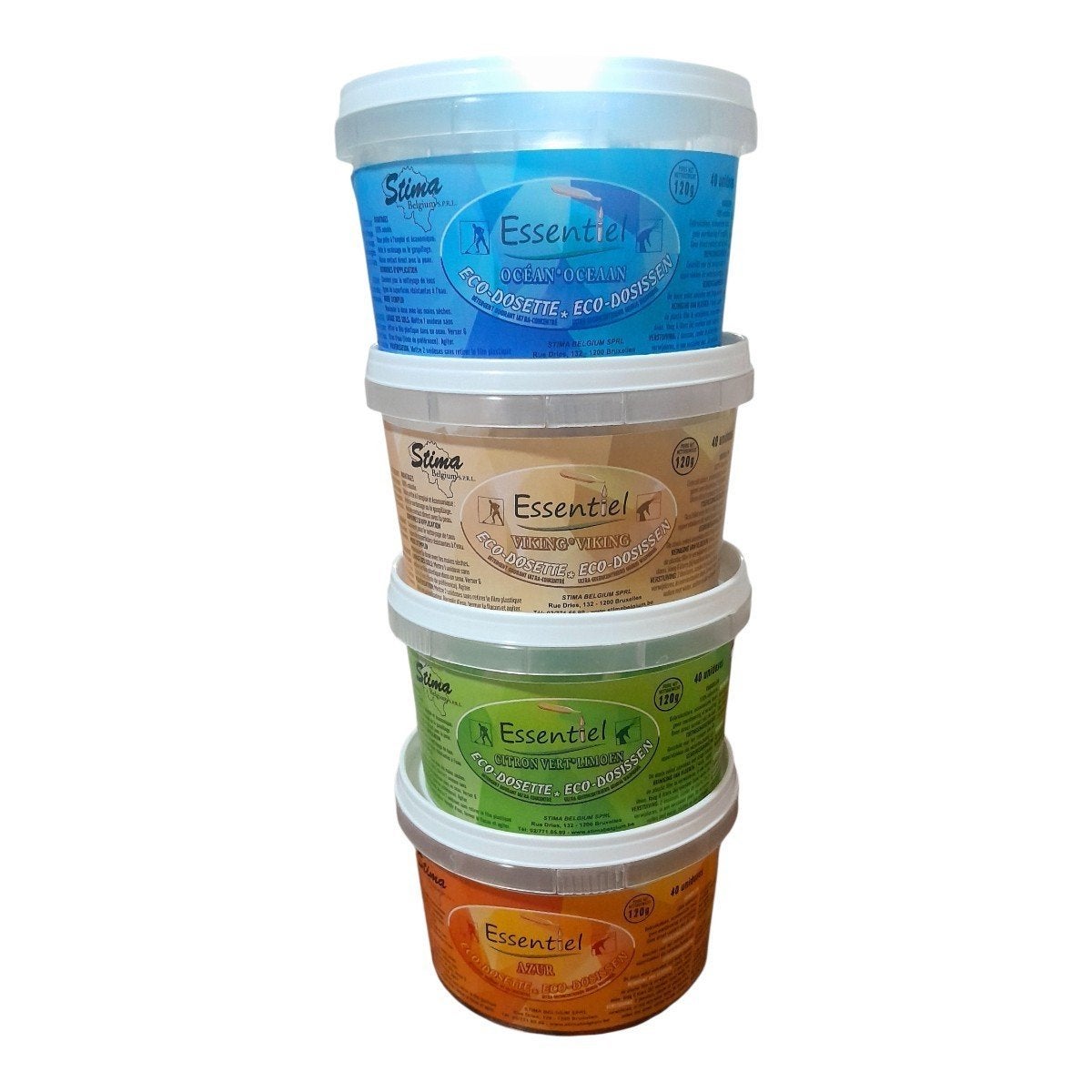 4 pots Eco-dosette Essentiel. Stima.
(Nettoyant sol pro). 
N, Ophalen of Verzenden