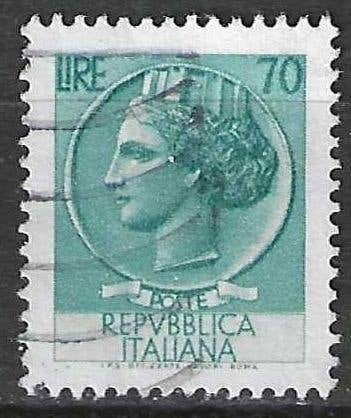 Italie 1968/1972 - Yvert 1004 - Munt van Syracuse 70 l. (ST), Verzenden, Gestempeld