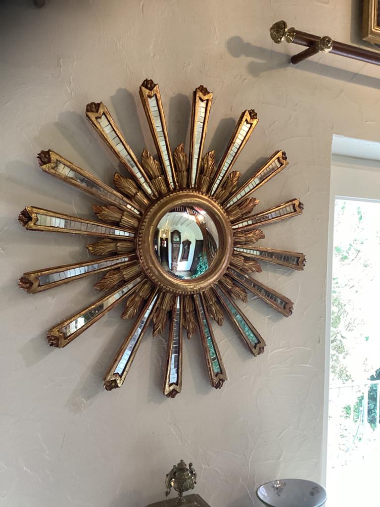 Miroir Soleil ( Sorcière) Bois Doré ., Enlèvement