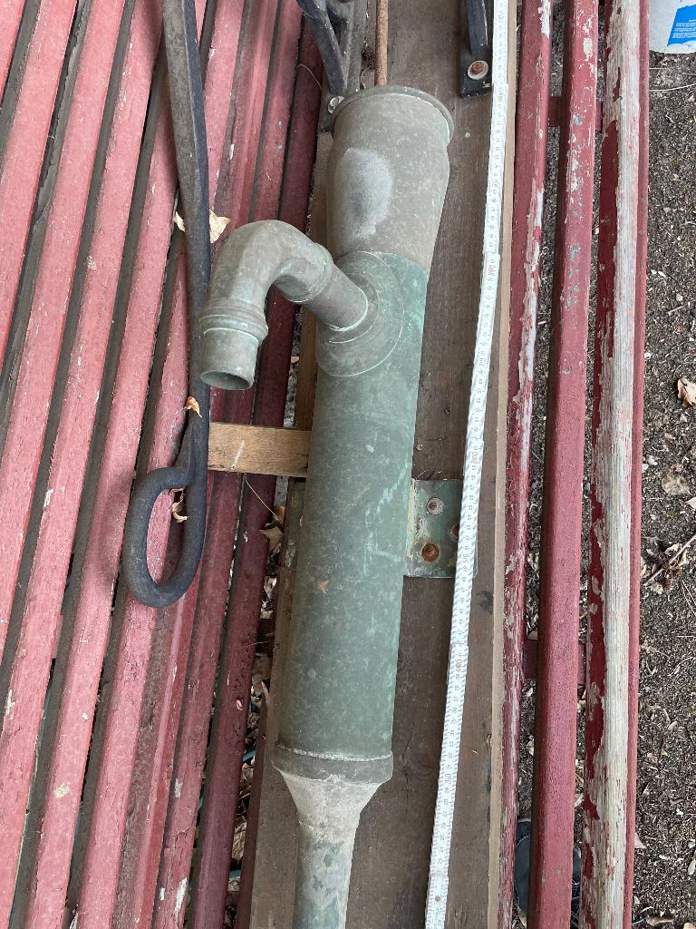 Koperen waterpomp, Enlèvement, Utilisé