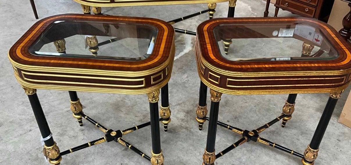 Tables Basses d’Appoint Style Baroque, Maison & Meubles, Tables | Tables d'appoint, Comme neuf, Verre, Enlèvement