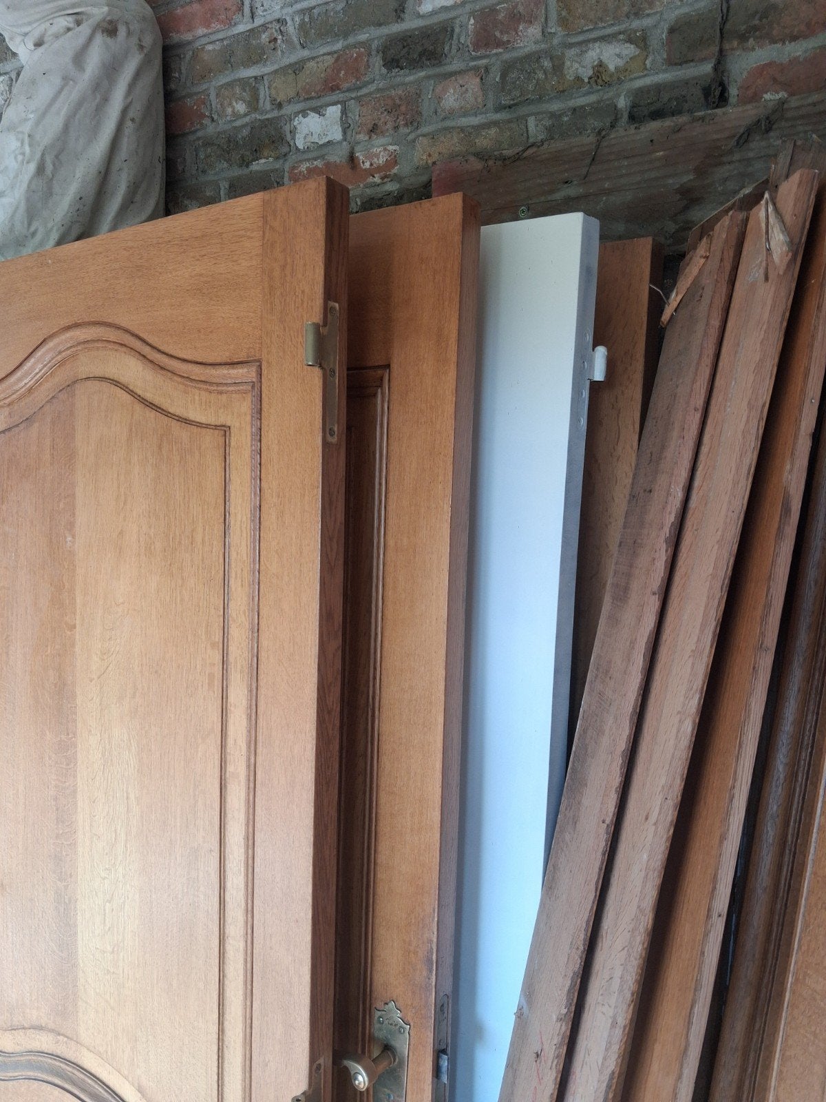 3 eiken binnendeuren met lijsten, Doe-het-zelf en Bouw, Ophalen