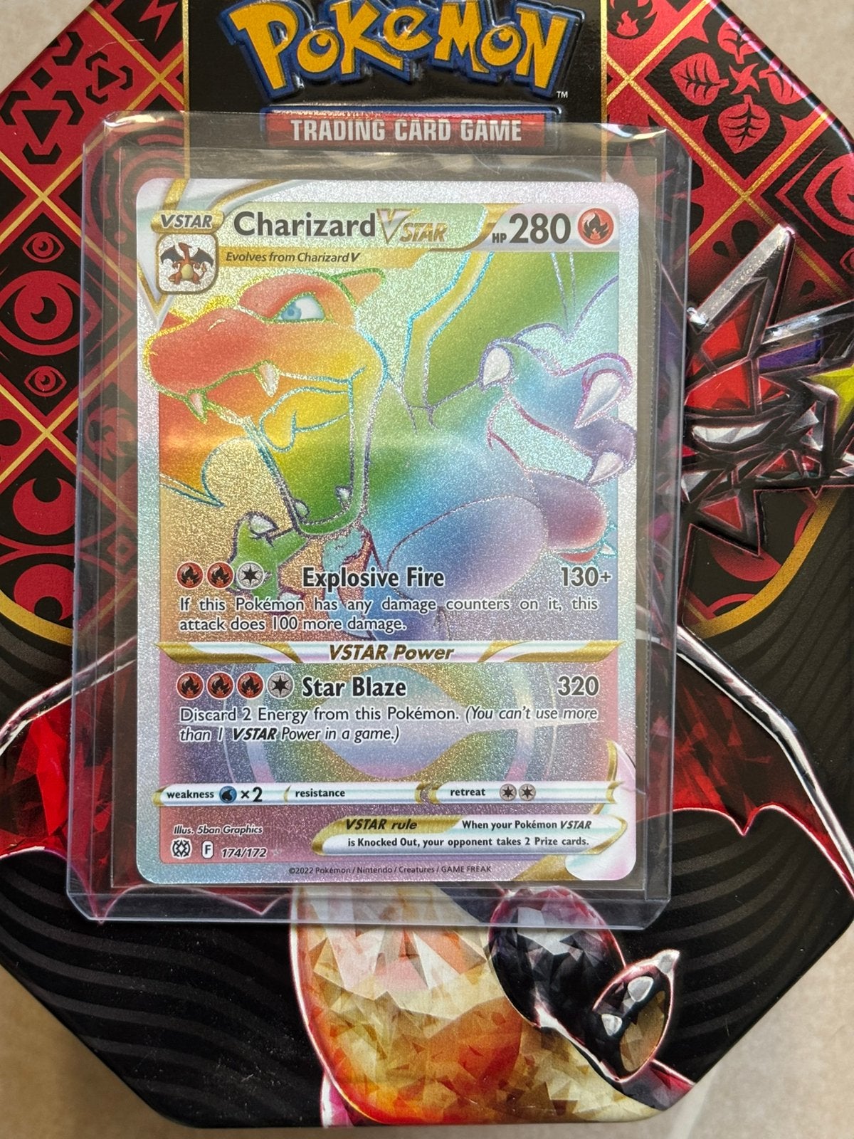 Interessepeiling Charizard VStar rainbow, Ophalen, Zo goed als nieuw