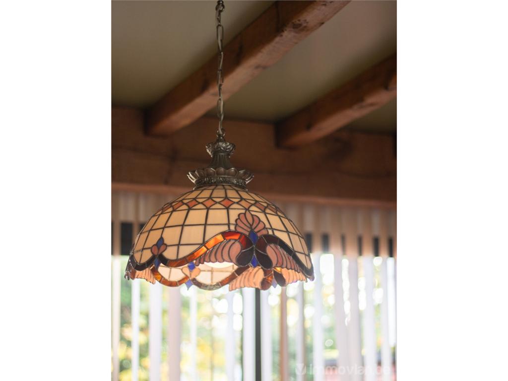 3 tiffany hanglampen - 3 verschillende accentkleuren, Huis en Inrichting, Lampen | Hanglampen, Zo goed als nieuw, 50 tot 75 cm
