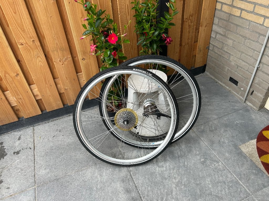 Set Wielen 28 inch achterwiel 8 cassette versne. rollerbrake, Fietsen en Brommers, Wiel, Gebruikt, Shimano Nexus, Ophalen of Verzenden