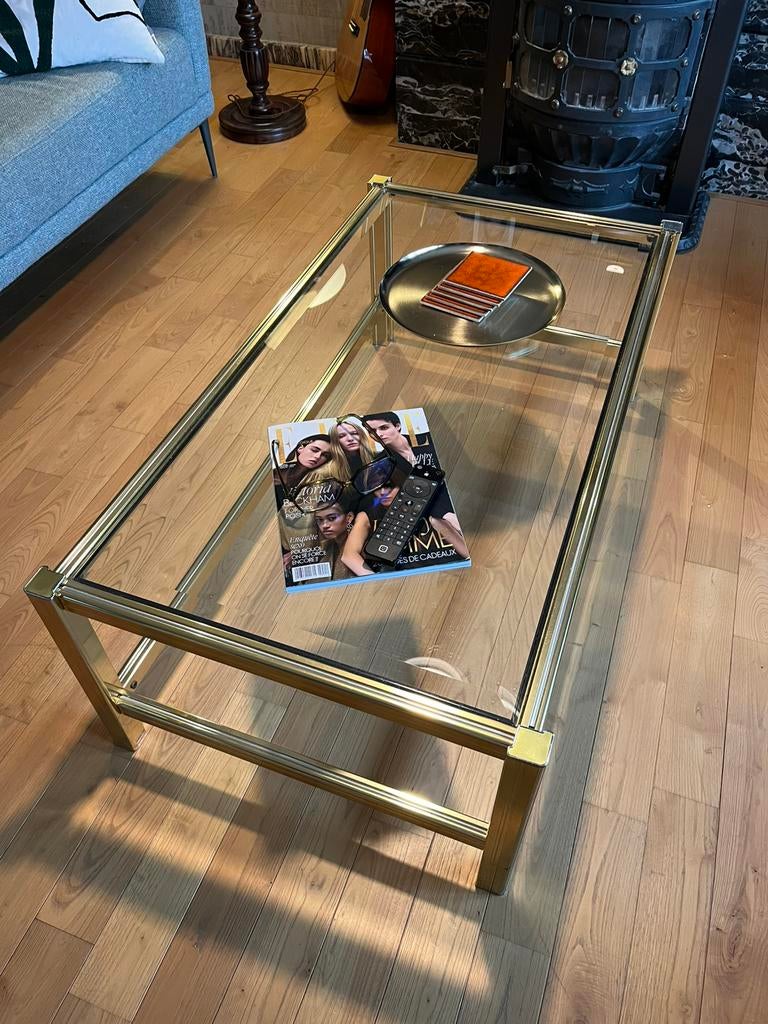 Table basse en verre (doré), Enlèvement, Utilisé