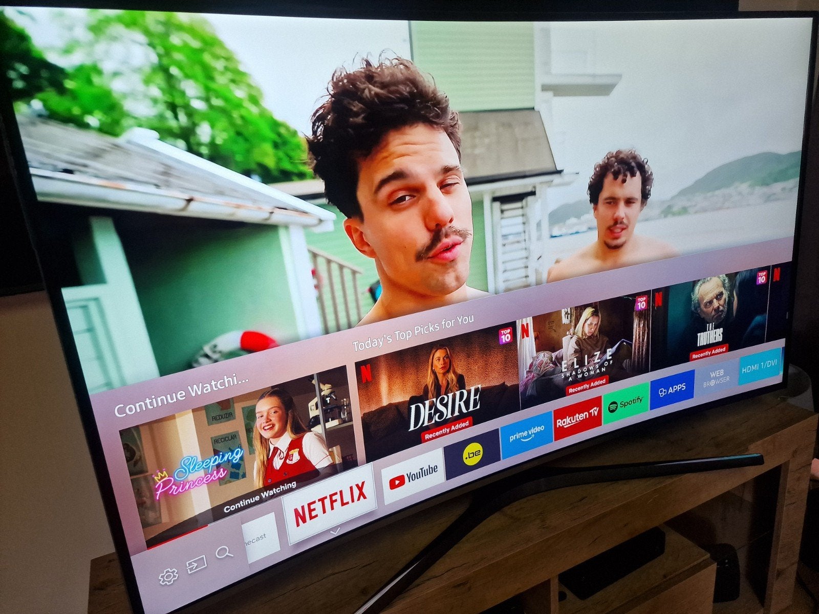 Samsung Smart Tv 55" 4k UHD, Curved, Wi-Fi, LED, Comme neuf, Enlèvement, 4k (UHD)
