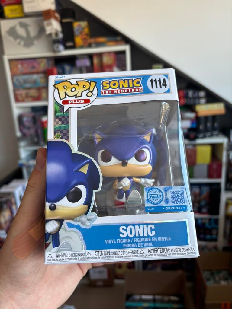Sonic the Hedgehog 1114 Funko Pop! Plus Running Pose Sega, Ophalen of Verzenden, Zo goed als nieuw