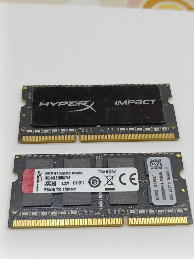 Kingston hyper x 2x8GB laptop geheugen, Computers en Software, Ophalen, DDR3, Laptop