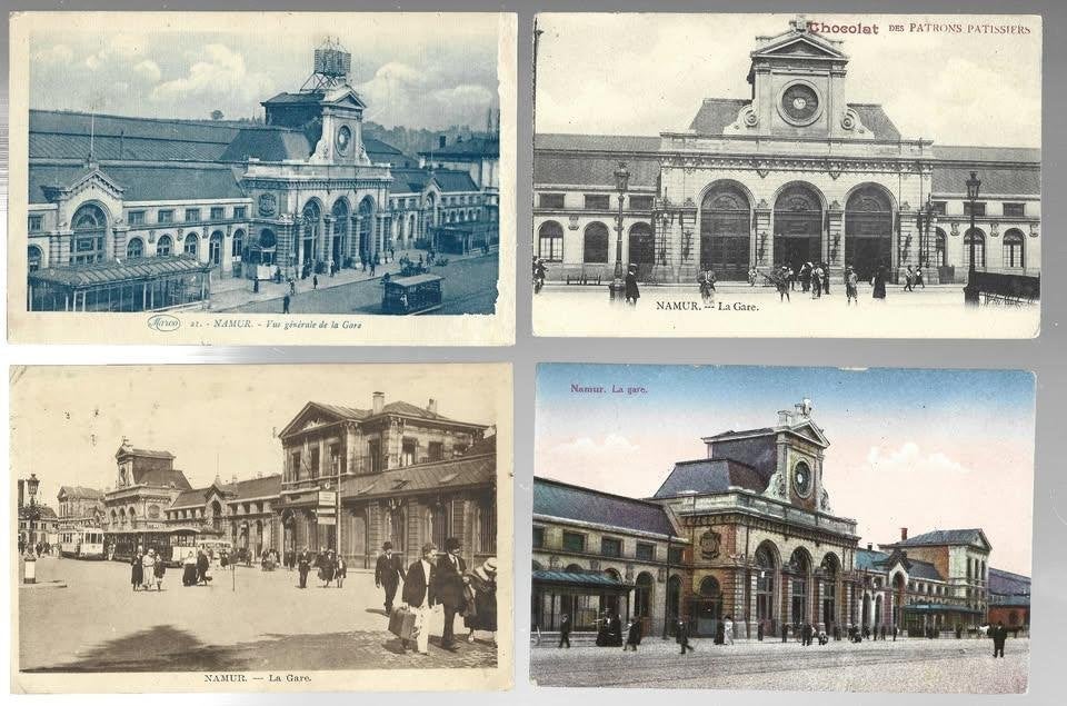 16 CARTES POSTALES ANCIENNES GARE DE NAMUR, Enlèvement, Affranchie, Namur