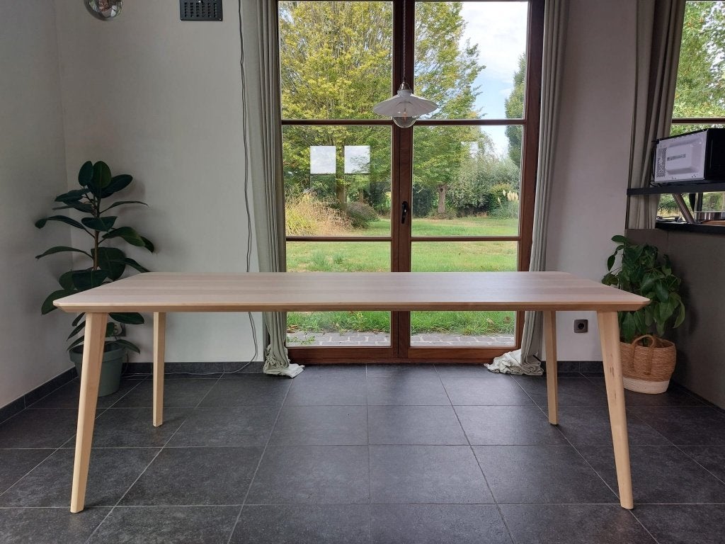 IKEA LISABO tafel, essenfineer, 200x78 cm, Maison & Meubles, Comme neuf, Enlèvement, 50 à 100 cm, Rectangulaire