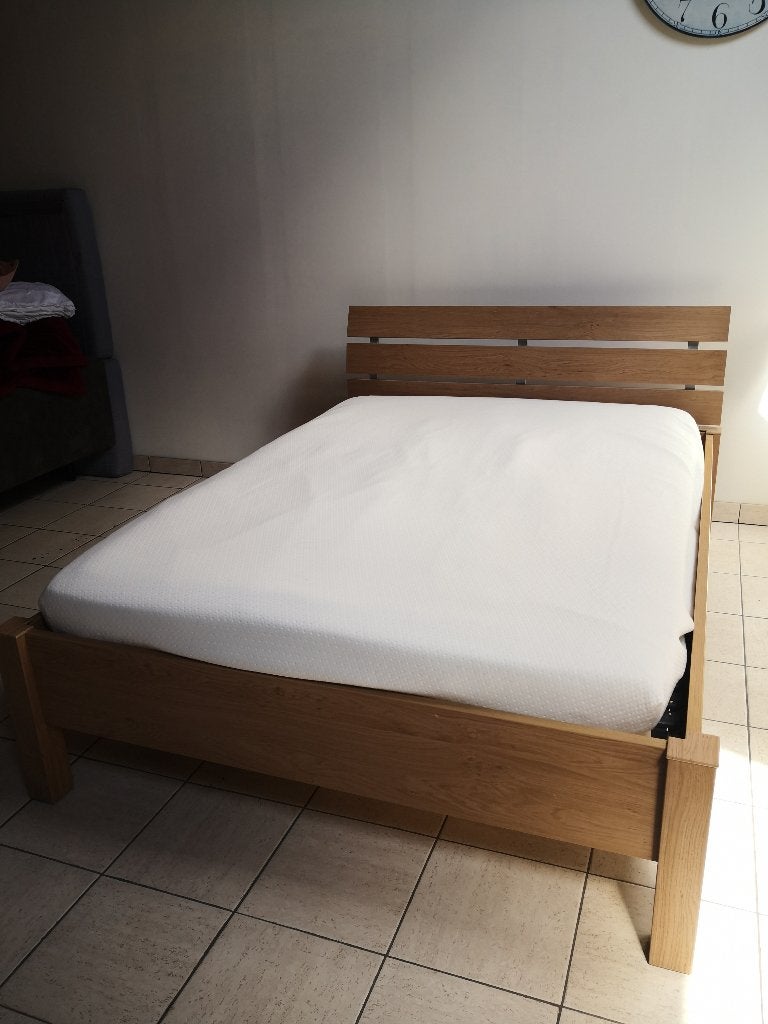 Bed 160 cm op 200 cm, Ophalen, Bruin, Twijfelaar, 200 cm