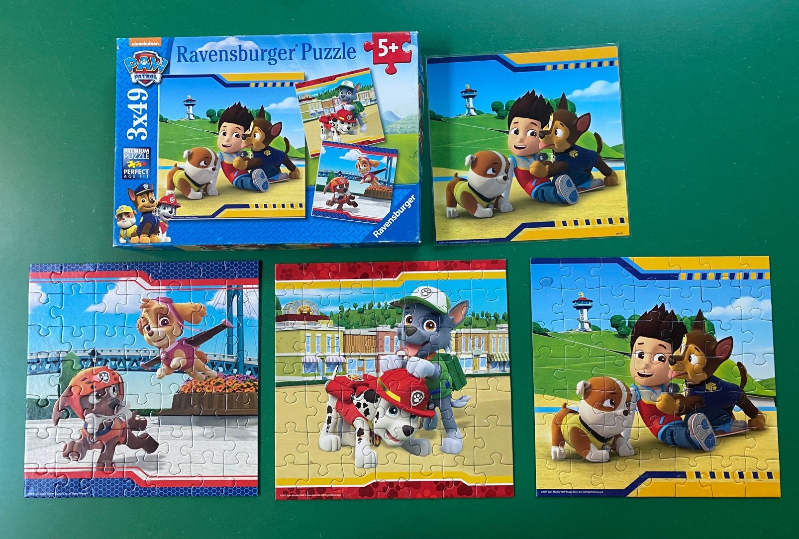 3 puzzels Paw Patrol 49 stukken 5+ Ravensburger, Kinderen en Baby's, Ophalen of Verzenden, 10 tot 50 stukjes, Zo goed als nieuw