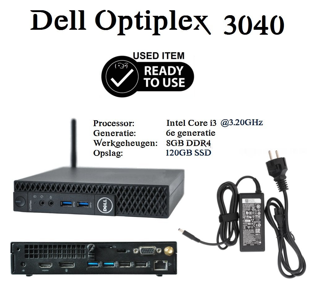 2 x Mini PC Dell Optiplex 3040 Micro, Computers en Software, 8 GB, Ophalen of Verzenden, Zo goed als nieuw, Dell