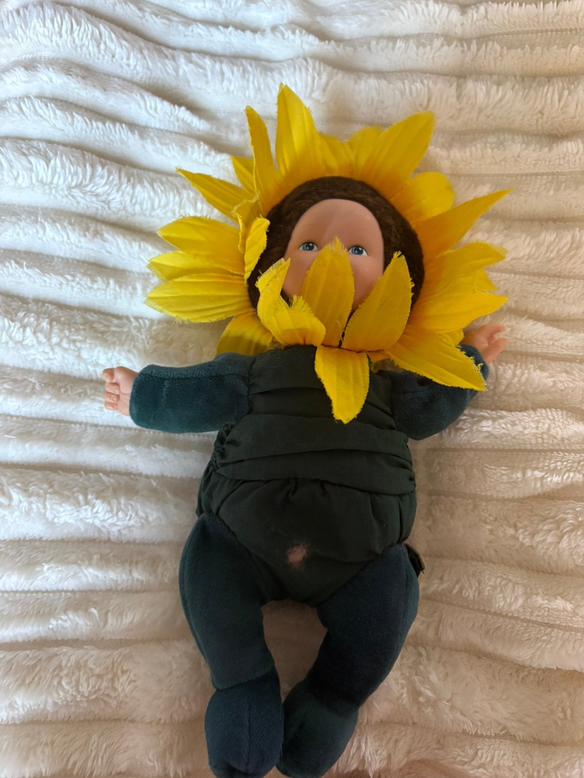 Zonnebloemknuffelpop van Anne Geddes, Verzamelen, Ophalen of Verzenden, Zo goed als nieuw, Pop