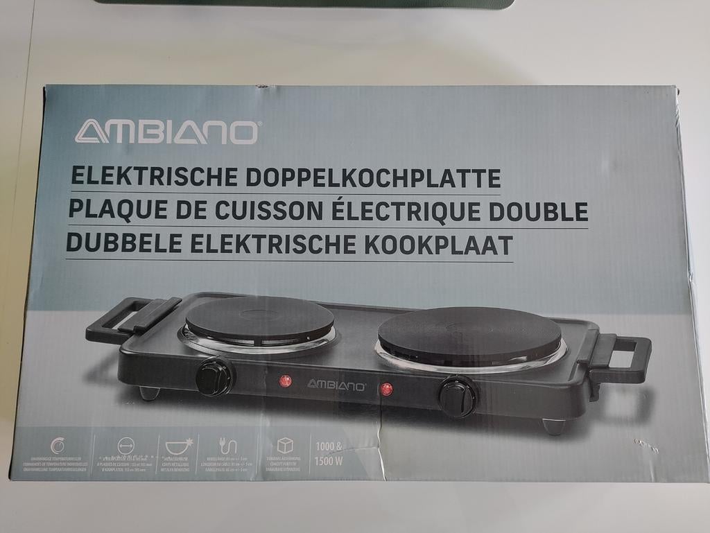 Dubbele Elektrische kookplaat 4 keer gebruikt, Elektronische apparatuur, Ophalen