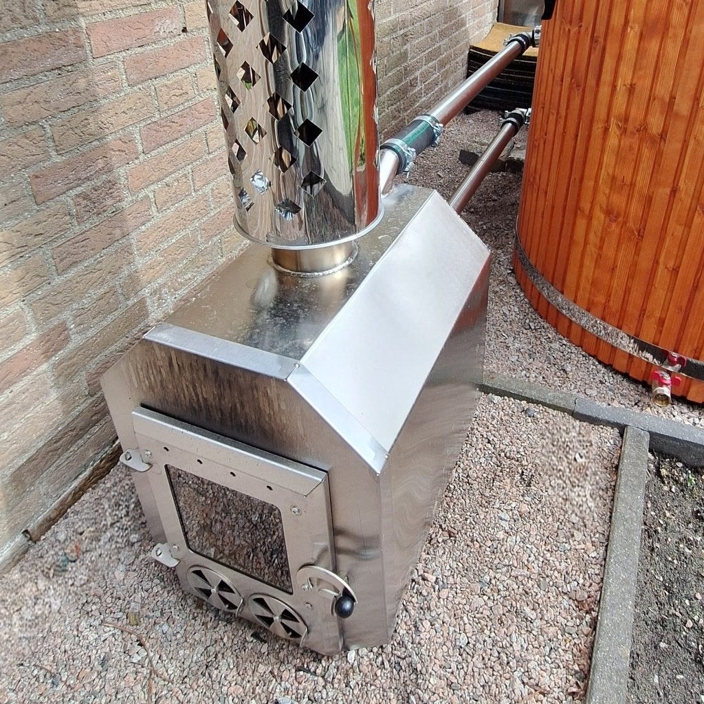 Hottub hout kachel van RVS 316, Ophalen, Nieuw, Hout, Houtkachel