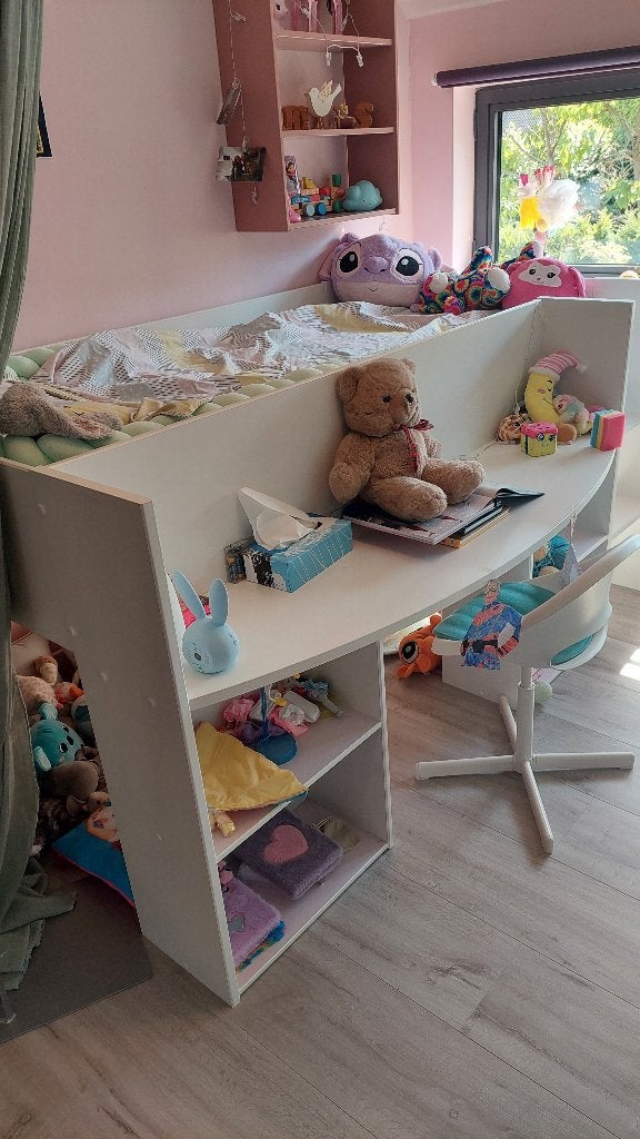 Kinderbed, Ophalen, 85 tot 100 cm, Hoogslaper of Stapelbed, Zo goed als nieuw