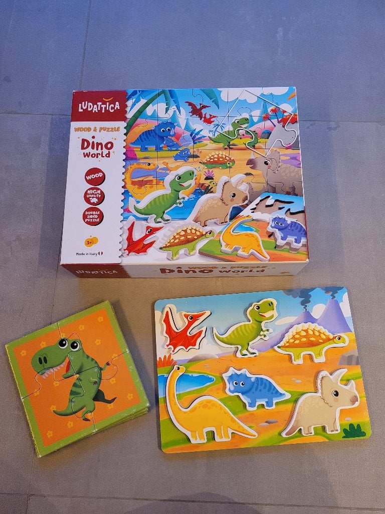 Puzzel dino world, Enlèvement ou Envoi, 2 à 4 ans, Utilisé, 10 à 50 pièces