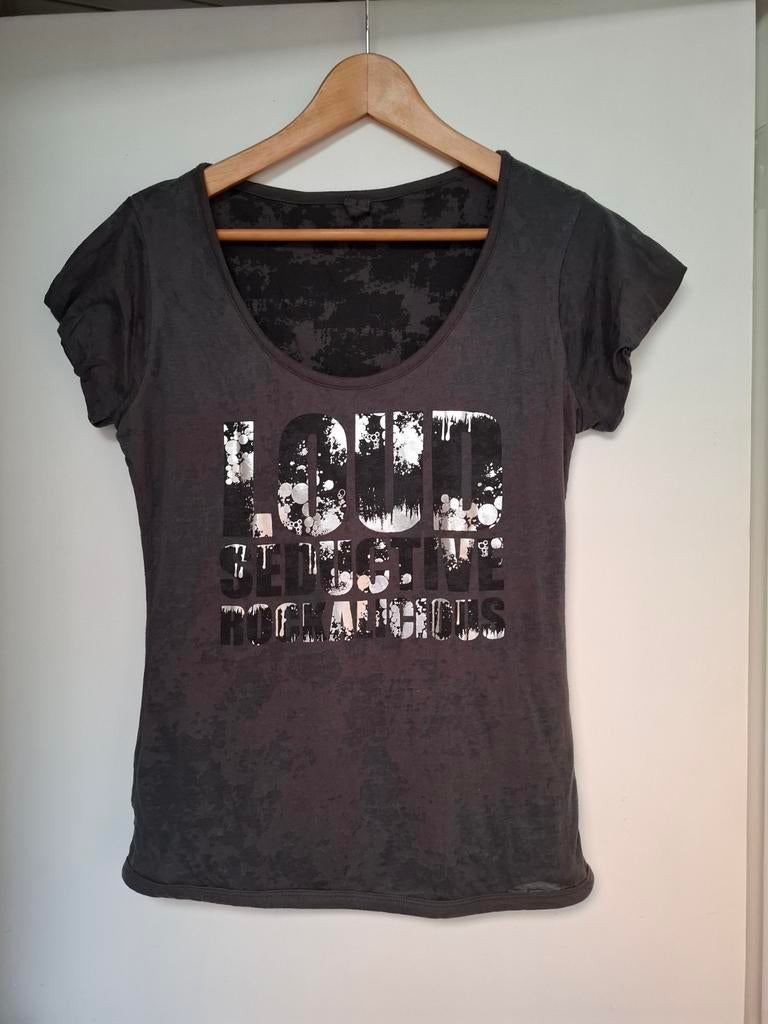 Dames T-shirt met print welke 2-zijdig gedragen kan worden, Ophalen
