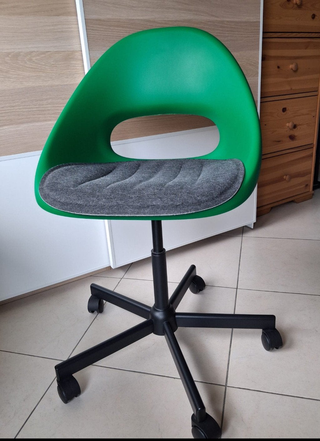 Chaise Ikea Malskar, Maison & Meubles, Enlèvement, Comme neuf, Vert, Chaise de bureau