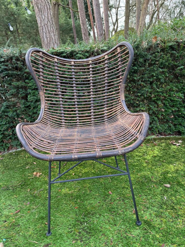 rotan zetel/stoel, Ophalen, Bruin, Boho/ landelijk, Riet of Rotan