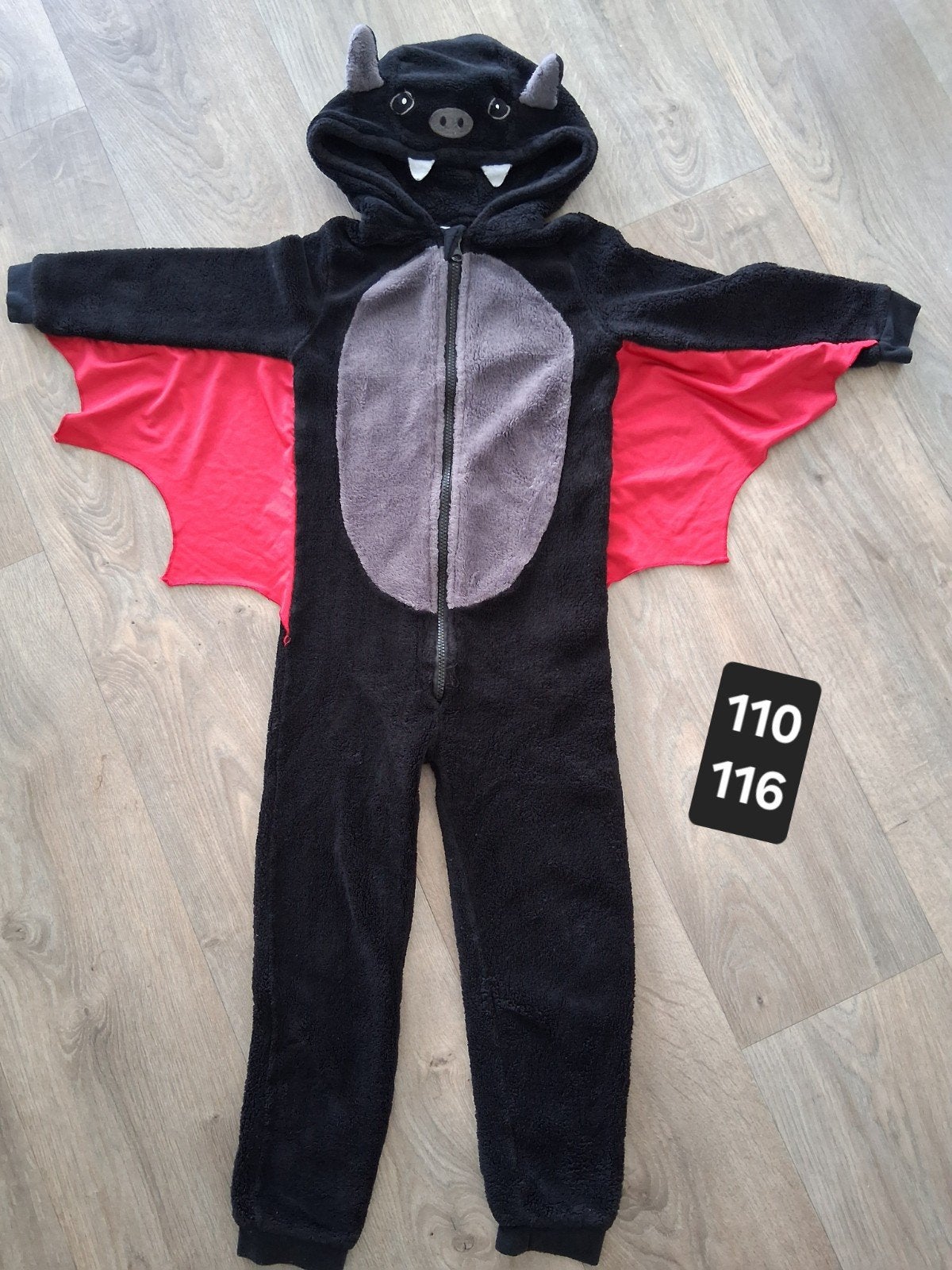 Verkleedkledij vleermuis maat 110 116 halloween, Ophalen of Verzenden
