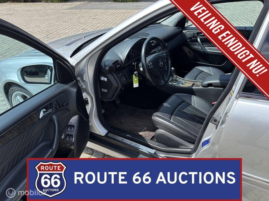 Mercedes-Benz C 55 AMG | 2006 | Route 66 Auctions, Auto's, Gebruikt, Zwart, Bedrijf, Handgeschakeld