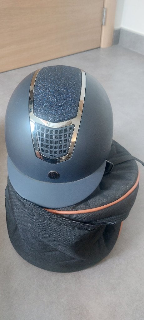 Casque d'équitation BR taille M (56-58) + sacoche, Enlèvement, Comme neuf, Femmes, Bombe