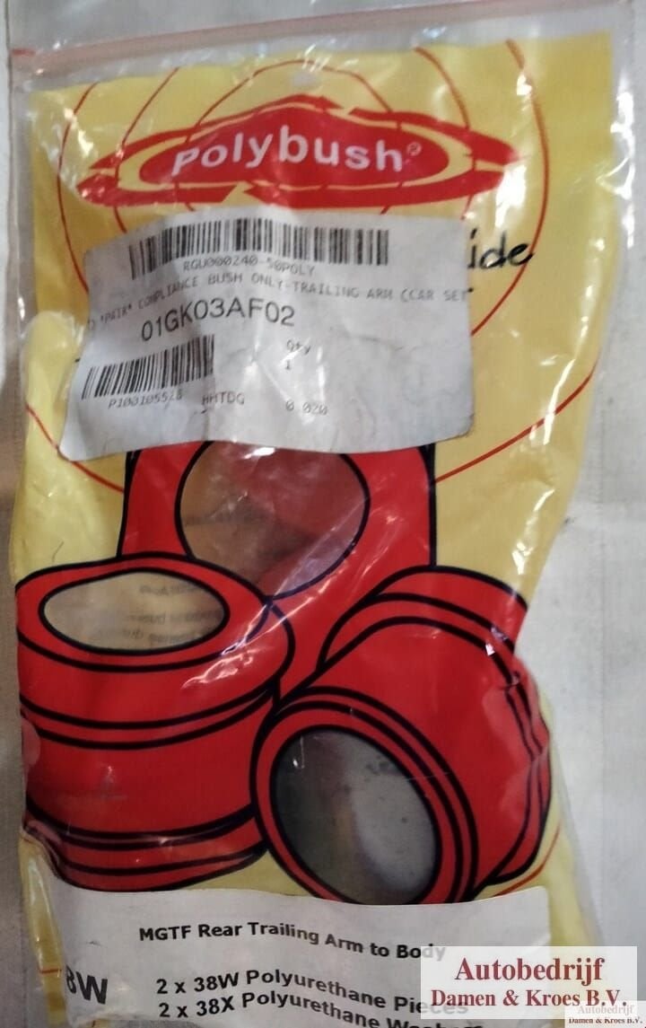 MGF and MG TF Suspension Bushes POLY RGU000240-50PBO, Neuf, -, -, MG